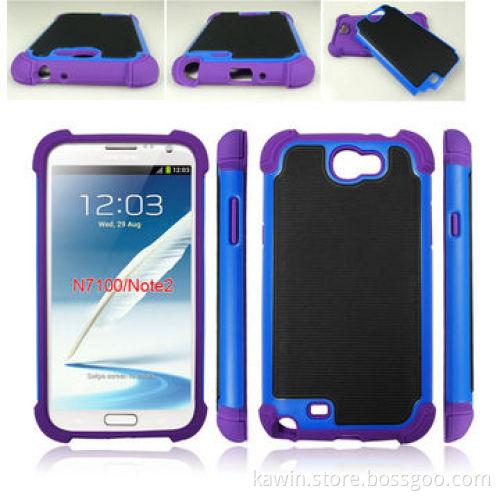 Triple Combo 3-in-1 TPU + PC + Silicone Cover for Samsung Galaxy Note2